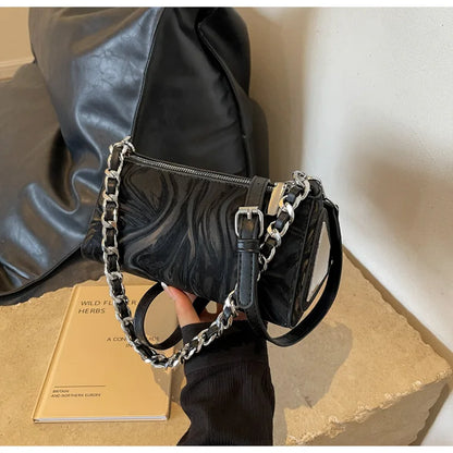 Chain Strap Crossbody Bag – Triangle Shoulder Purse