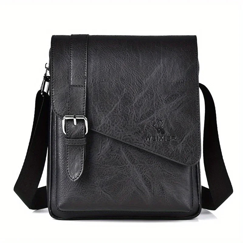 Men's Vintage PU Leather Crossbody Messenger Bag