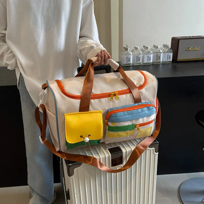 Leisure Large Capacity Collision Color Sports Fitness Travel Bag Dry Wet Separation Boarding Storage