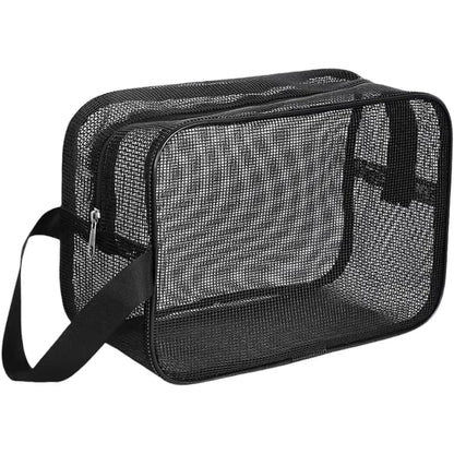 Homefish Large-Capacity Mesh Cosmetic Storage Bag Portable Multifunctional Toiletry Organizer Tote
