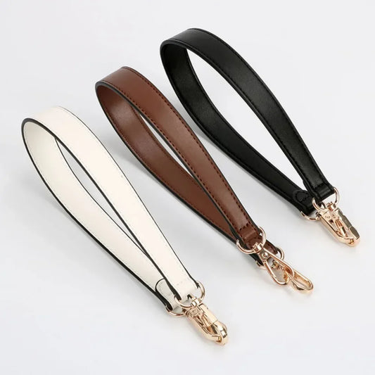 100 Genuine Leather Bag Strap Handbags Handles Handbag Short Purse Golden Buckle Replacement Belt