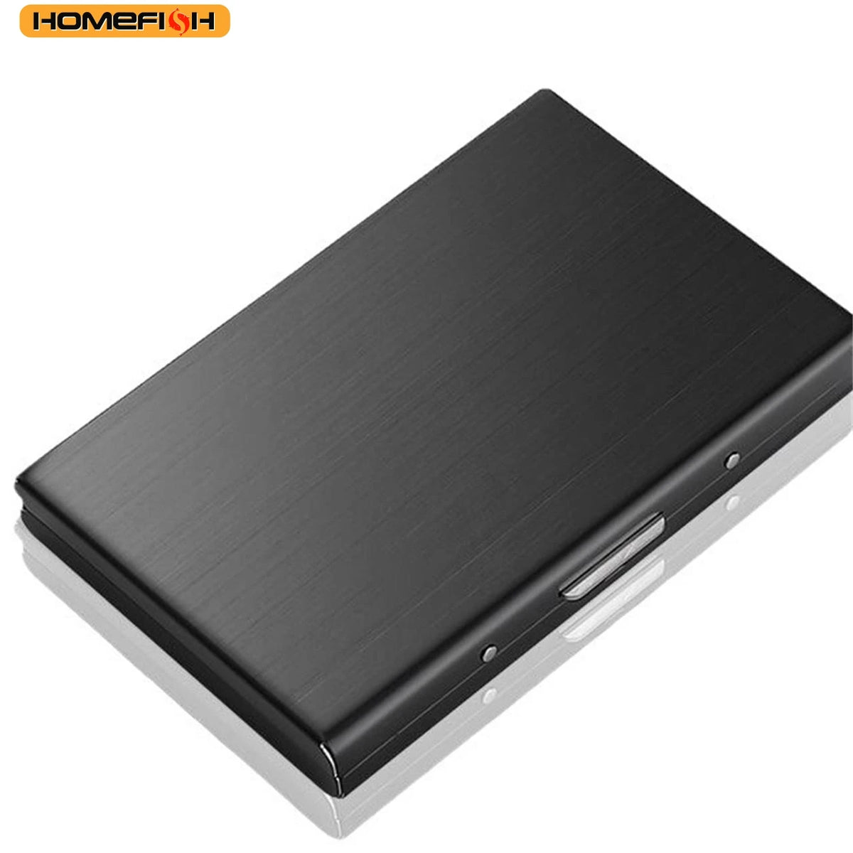 Homefish Slim Stainless Steel Id Card Holder Rfid Anti-Theft Business Card Case 6 Slots
