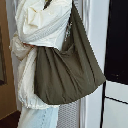 Lightweight Shoulder Bag – Spacious Nylon Handbag