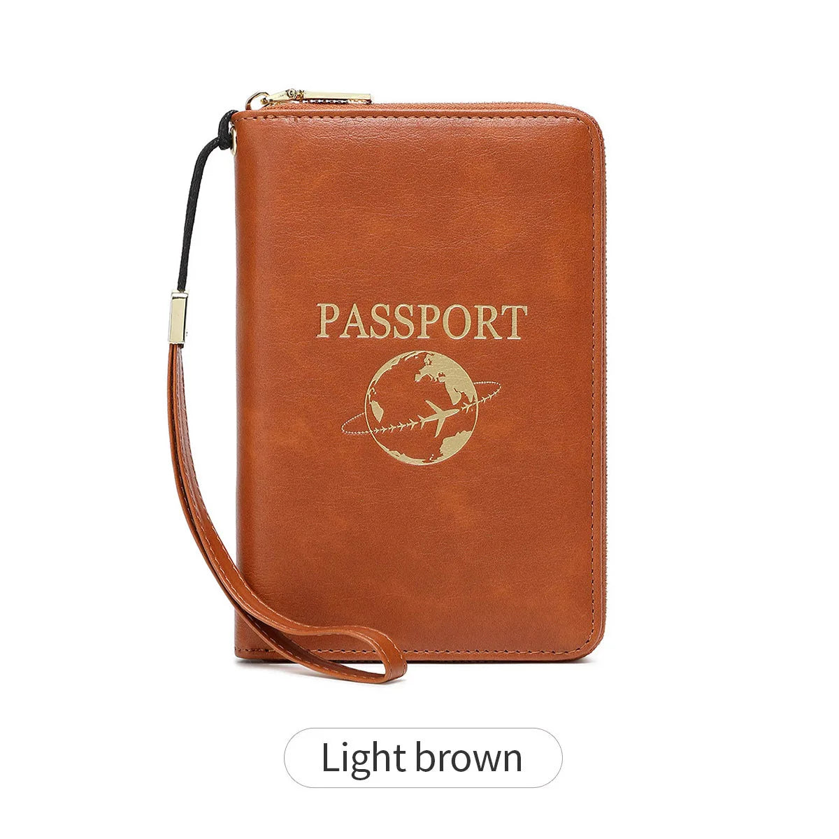 Multi-Functional Zipper Passport Holder Rfid Anti-Magnetic Passport Global Travel Storage Document