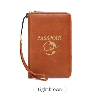 Multi-Functional Zipper Passport Holder Rfid Anti-Magnetic Passport Global Travel Storage Document