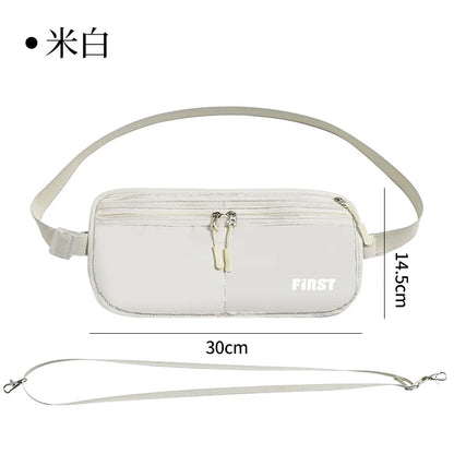 Multifunctional Folding Breathable Sports Casual Canvas Invisible Anti-Theft Close Riding Belt Bag
