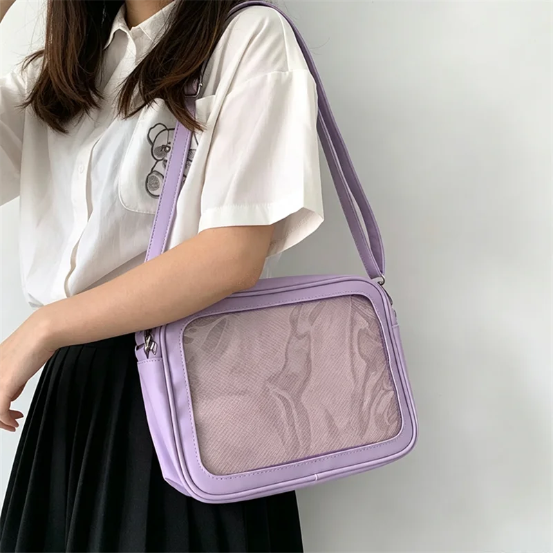 Clear Window Ita Bag Crossbody Shoulder Bag for Girls