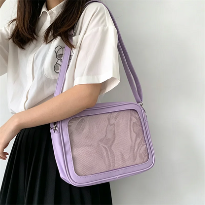 Clear Window Ita Bag Crossbody Shoulder Bag for Girls