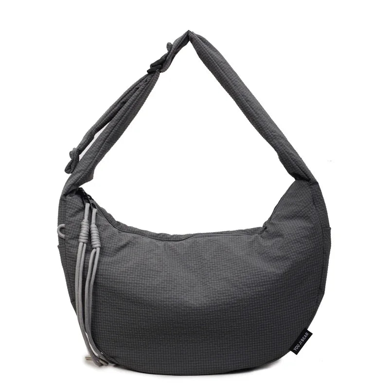 Comfortable Versatile Texture Hobo Bags Women Crossbody Large Capacity Lightweight Casual Storage