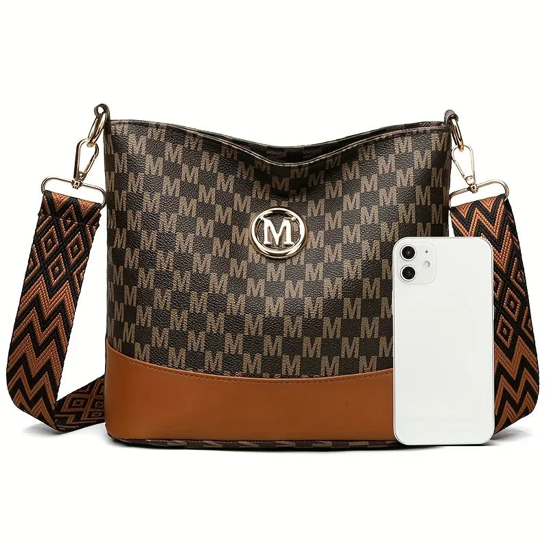 Letter Print Crossbody Bag for Women – Luxury Style Shoulder Bag