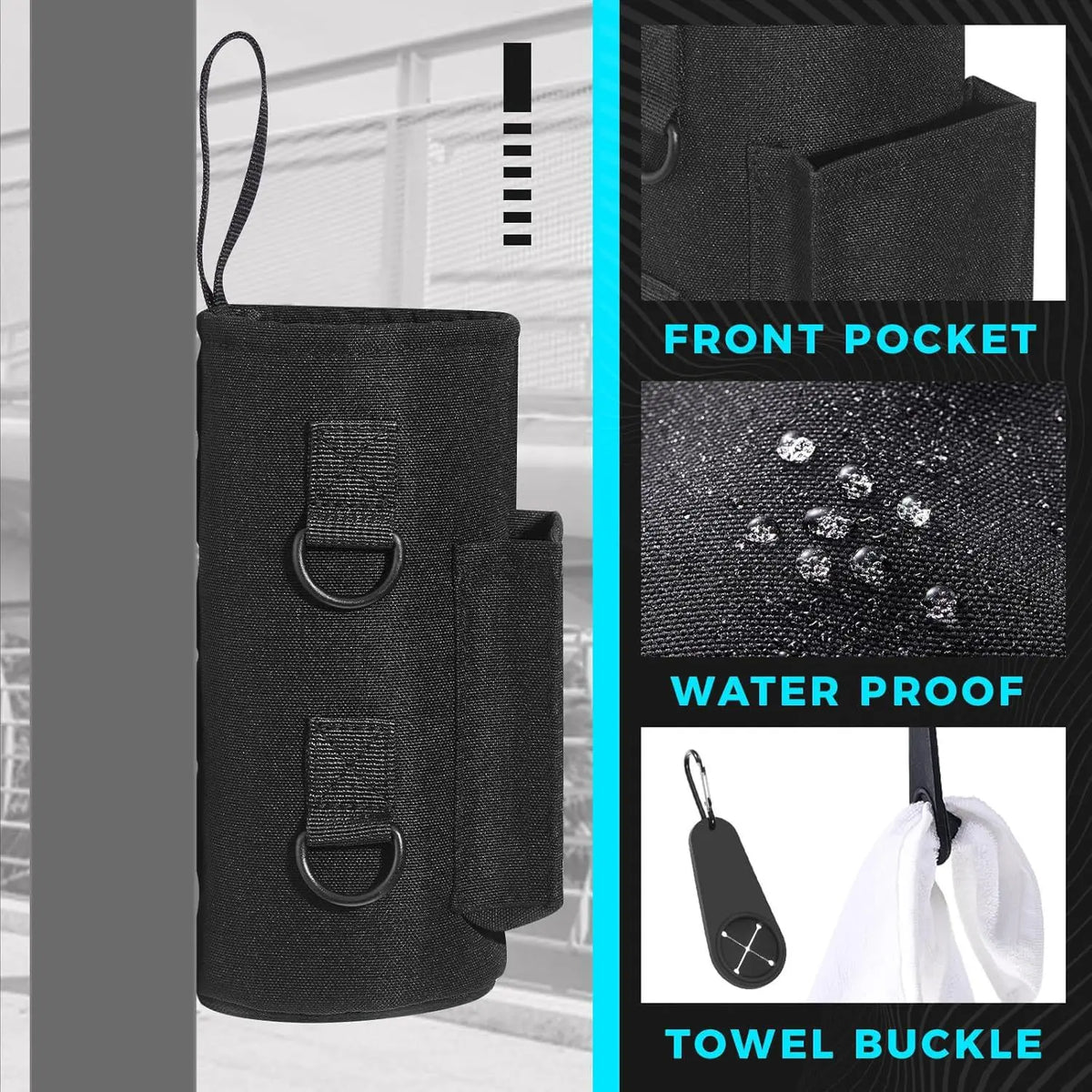 Portable Magnetic Non Slip Water Bottle Sling Bag Adjustable Carrier Holder Gym Outdoor Workout