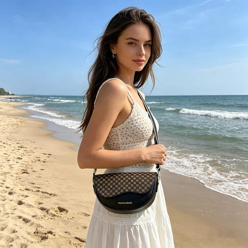 Fashionable Flip Cover Pu Leather Leopard Print Crossbody Bags Women