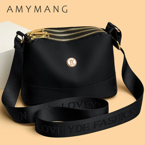 Waterproof Nylon Crossbody Bag for Women – Large Capacity Multilayer Purse