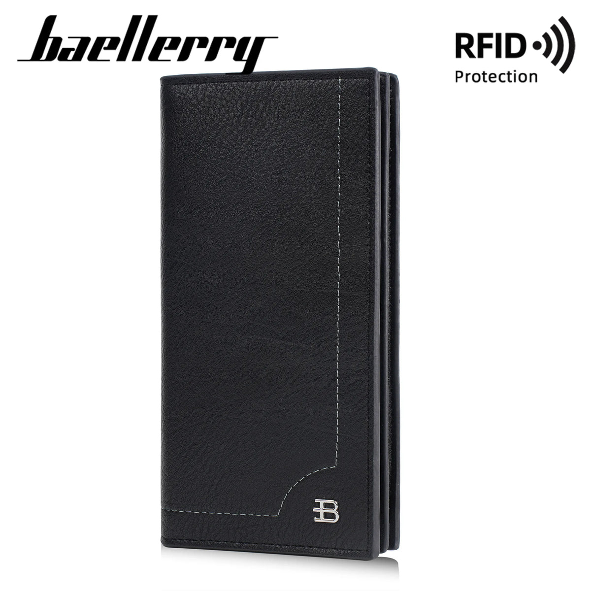 Light Thin Spliced Large-Capacity Wallet Men S Long Retro Business Multi-Slot Soft Wallet - Soft