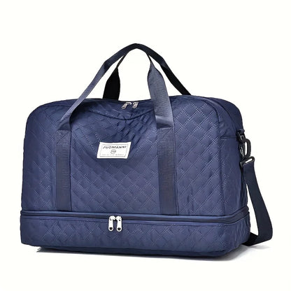 Luxurious Oversized Duffel Bag Stylish Durable Dry Wet Separation Handy Side Pockets Travel