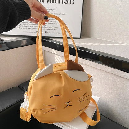 Cute Cat Tote Bag – Lightweight Shoulder Bag for Teen Girls