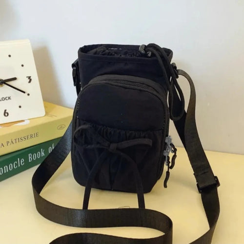 Lightweight Crossbody Phone Bag Women Outdoor Sports Cycling Water Bottle Holder Travel Knot Design