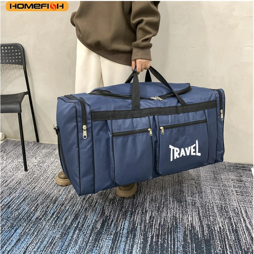 Homefish Travel Bag Foldable Large Capacity Waterproof Business Sports Handbag Wear-Resistant