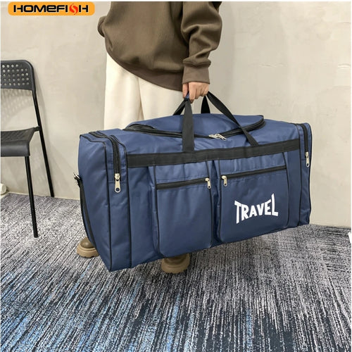 Homefish Travel Bag Foldable Large Capacity Waterproof Business Sports Handbag Wear-Resistant