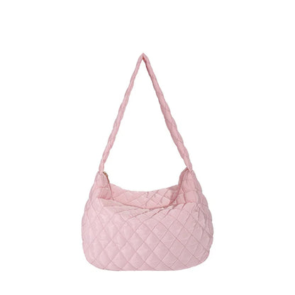 Quilted Hobo Bag – Slouchy Diamond Stitch Shoulder & Crossbody