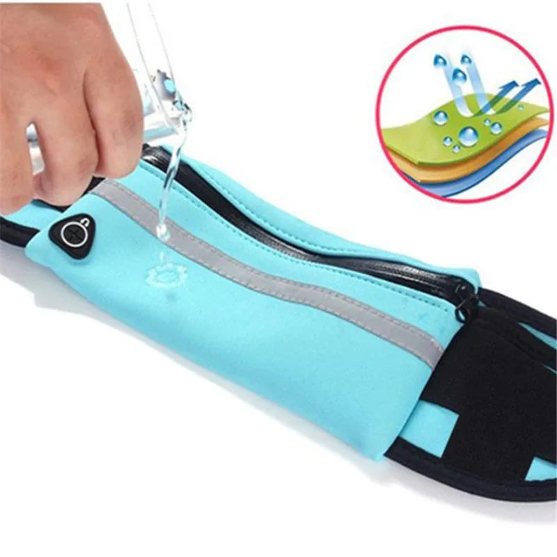 Waterproof Running Belt Fanny Pack with Water Bottle Holder