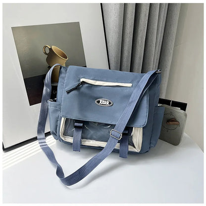 Daily Versatile Large Capacity Class Mailman Shoulder Bag Cute College Style Girl Japanese Campus