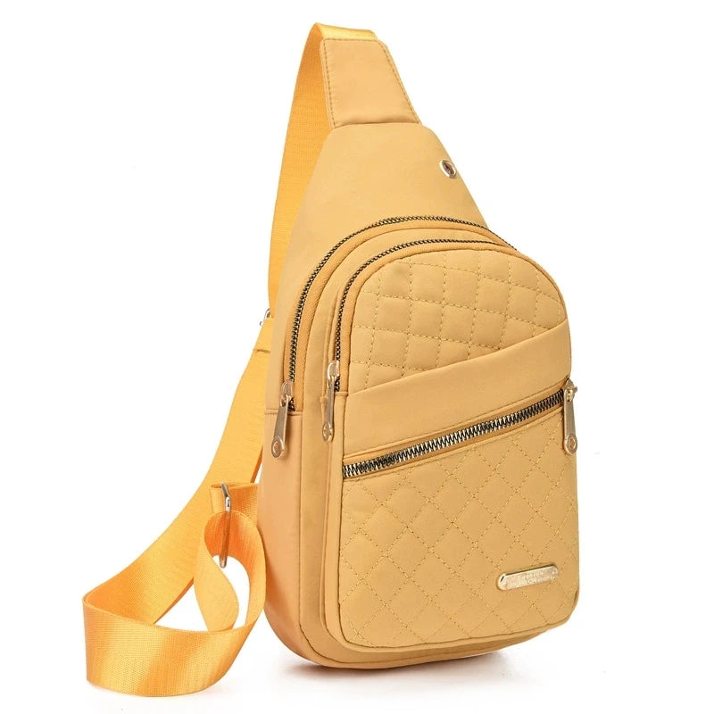 Quilted Crossbody Sling Bag – Lightweight Women's Chest Bag