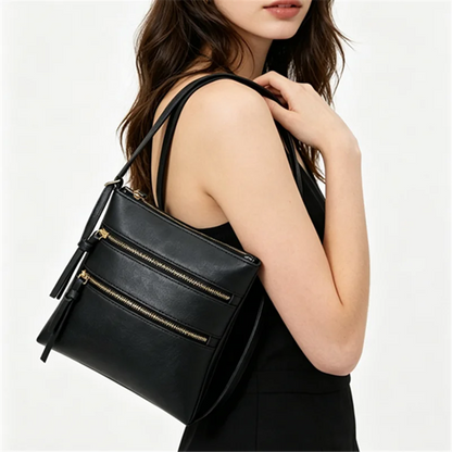 Crossbody Bag for Women – Multi Pocket Faux Leather Shoulder Purse