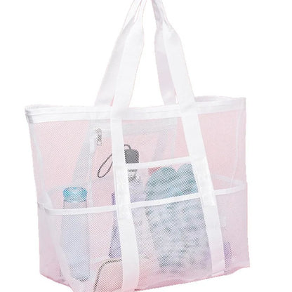 Large Mesh Beach Tote Bag Lightweight Quick-Dry Pool Bag