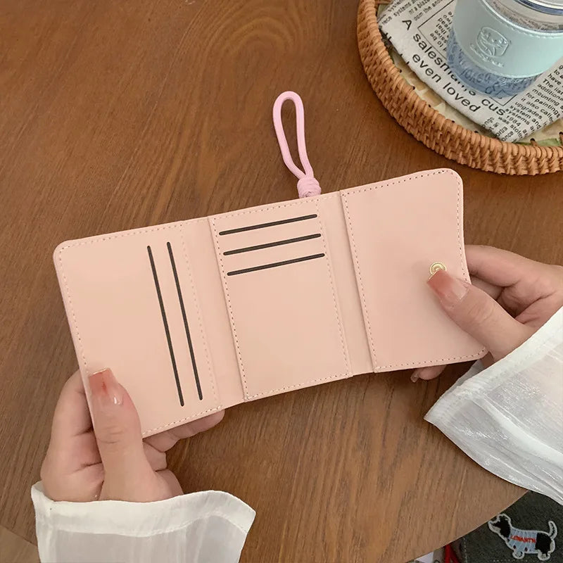 Ladies Wallet Cartoon Animal Student Cute Short Change Card Bag Storage
