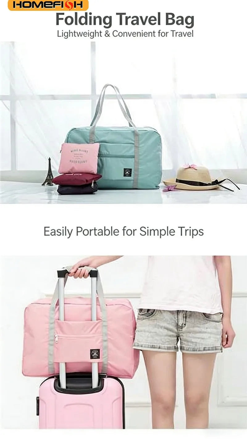 Homefish Folding Travel Storage Bag Large Capacity Luggage Handbag Moving