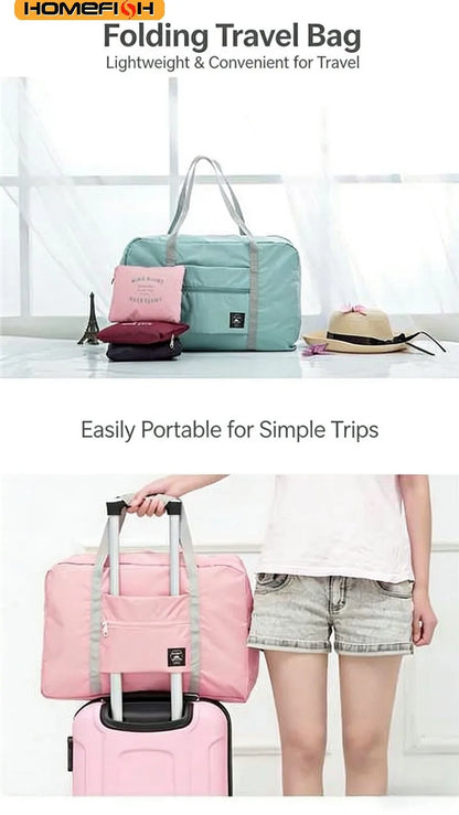 Homefish Folding Travel Storage Bag Large Capacity Luggage Handbag Moving