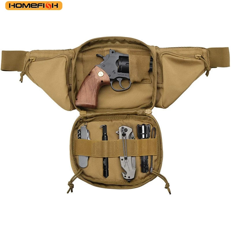Tactical Sports Bag Homefish Outdoor Multi-Functional Waist Pack Cycling Commute Crossbody Bag