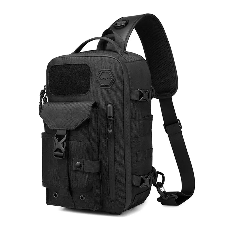 Single-Shoulder Bag Men S Large-Capacity Oxford Fabric Waterproof Crossbody Multi-Functional