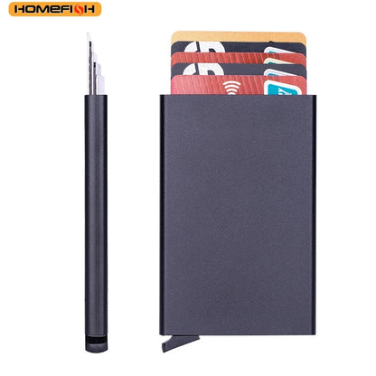 Homefish Portable Metal Card Holder Slim Mini Wallet