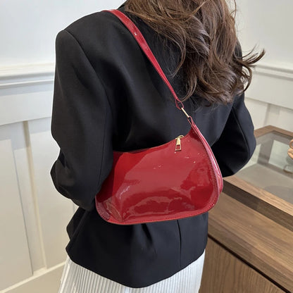 Retro Leather Underarm Bag Women S Handbags Casual Shoulder Purses