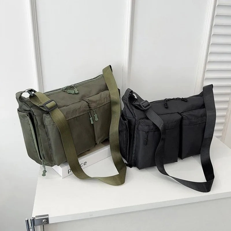 Top Thickened Casual Messenger Bag Single Shoulder Bag Large Capacity Laptop Multi Pocket Sports Bag