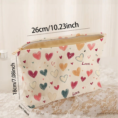 Floral & Bow Cosmetic Bag – Lightweight Zipper Makeup Pouch