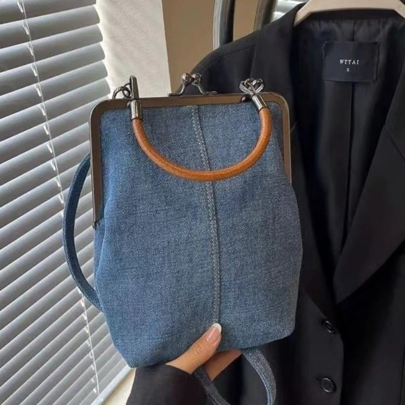 Leather Minimalist Top Handle Bag Detachable Strap