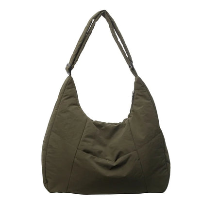 Crescent Shoulder Bag for Women – Soft Nylon Crossbody Tote