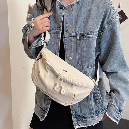 Nylon Crossbody Shoulder Bag – Japanese Style Dumpling Bag