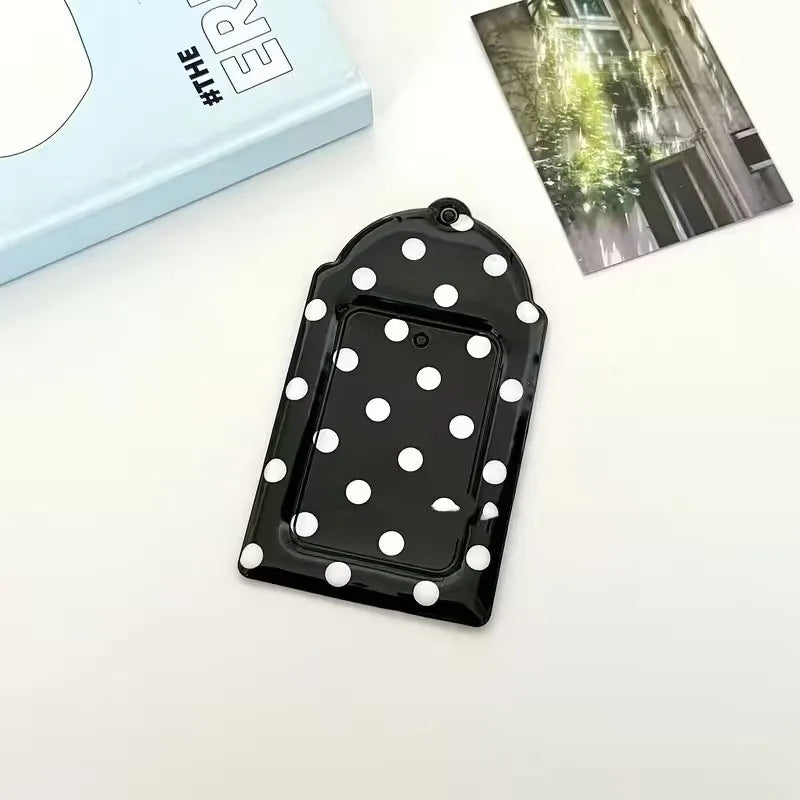 Cute Dot Card Holder 3 Inch Photocard Sleeve Kpop Idol Backpack Accessories Pendant Keychain Fans