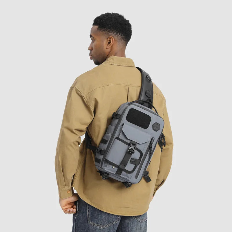 Single-Shoulder Bag Men S Large-Capacity Oxford Fabric Waterproof Crossbody Multi-Functional
