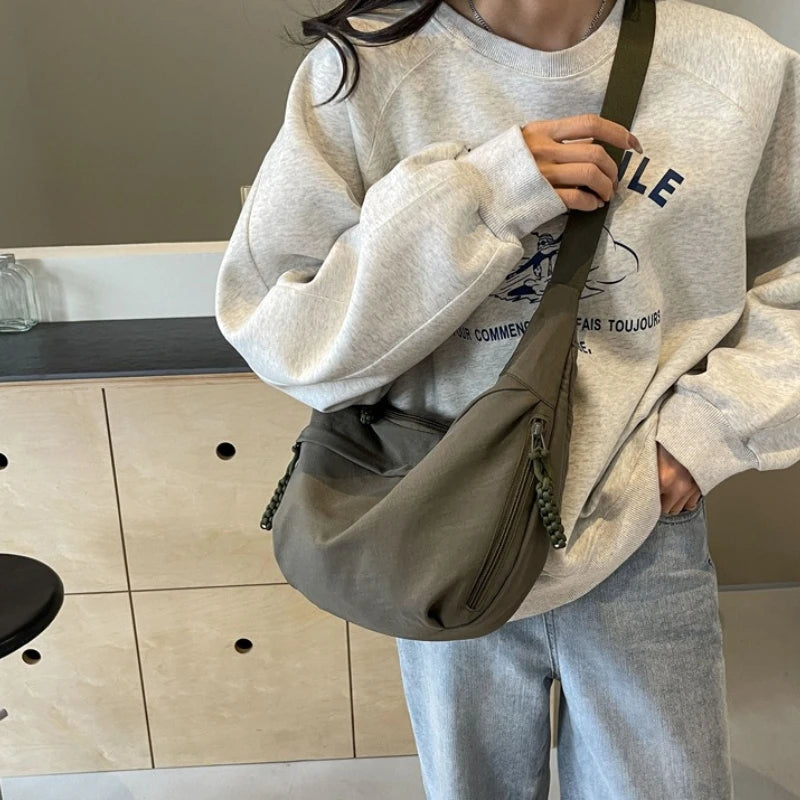 Crossbody Shoulder Bag – Large Capacity Casual Hobo with Adjustable Strap