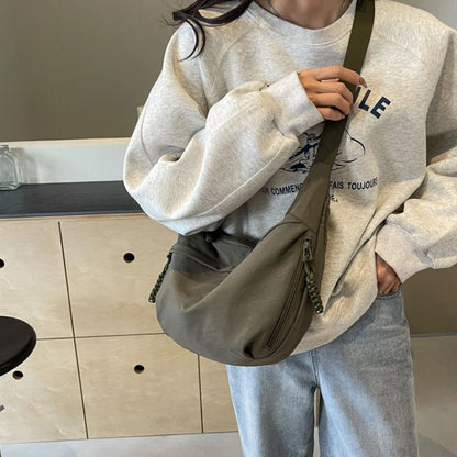 Crossbody Shoulder Bag – Large Capacity Casual Hobo with Adjustable Strap