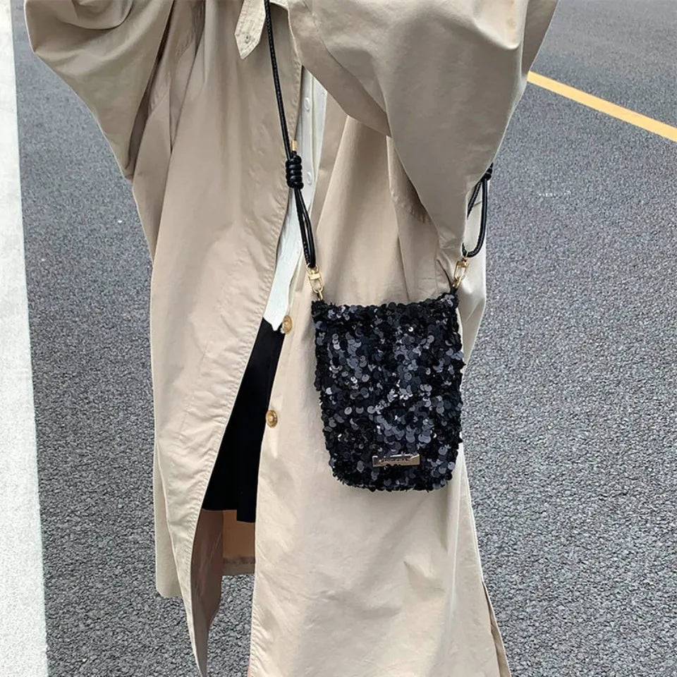 Mini Sequin Crossbody Bag Women Evening Party Purse