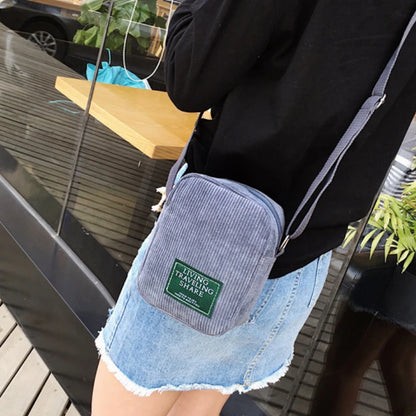 Corduroy Crossbody Bag for Women – Mini Phone Shoulder Bag