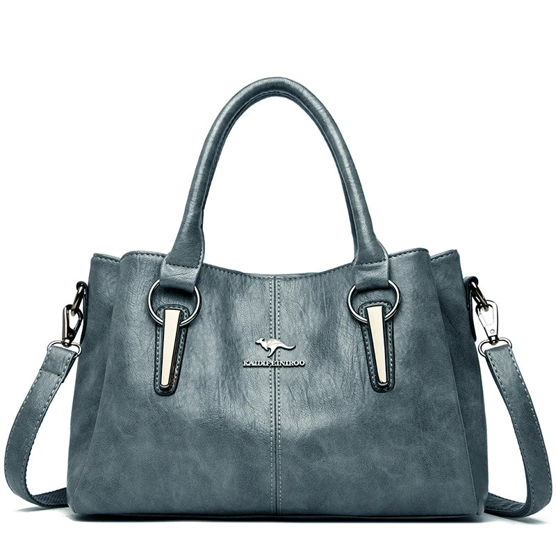 Genuine Leather Women's Handbag – Shoulder & Crossbody Tote