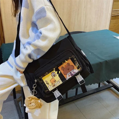 Waterproof Nylon Crossbody Bag for Women – Large Capacity Shoulder Handbag