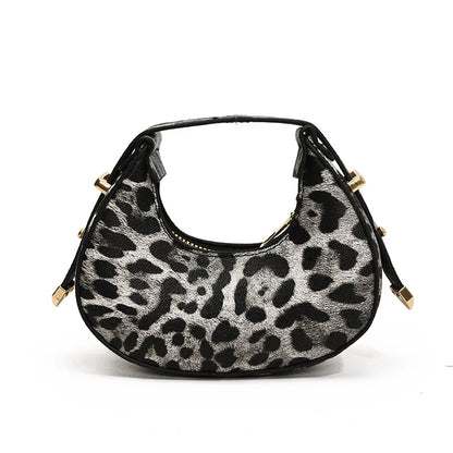 Leopard Print Mini Tote Bag for Women – Chic PU Leather Purse